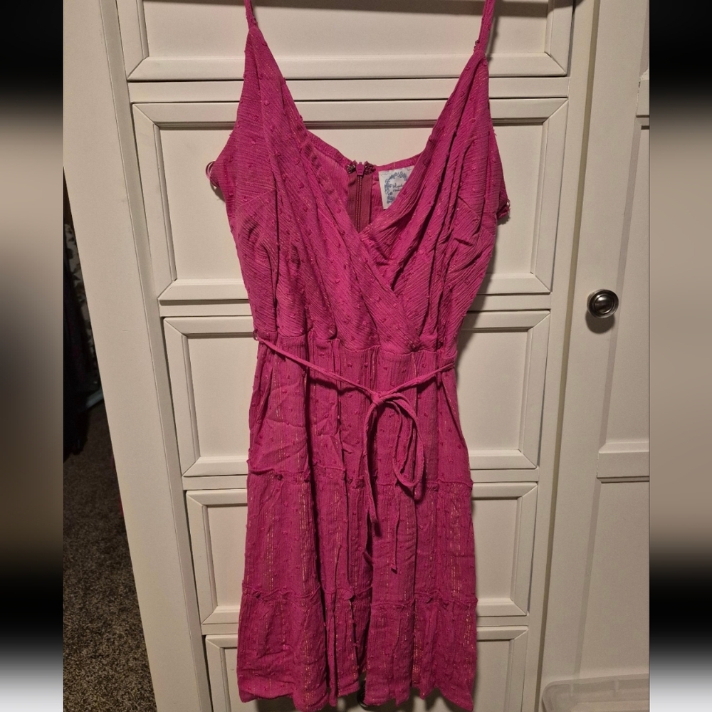 Blue Rain Fuchsia Midi Dress